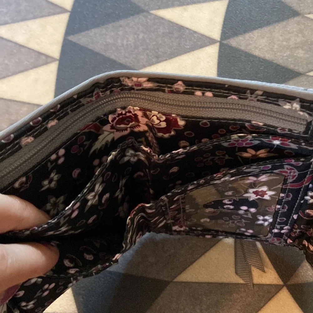 Vera Bradley Gray Snap Wallet